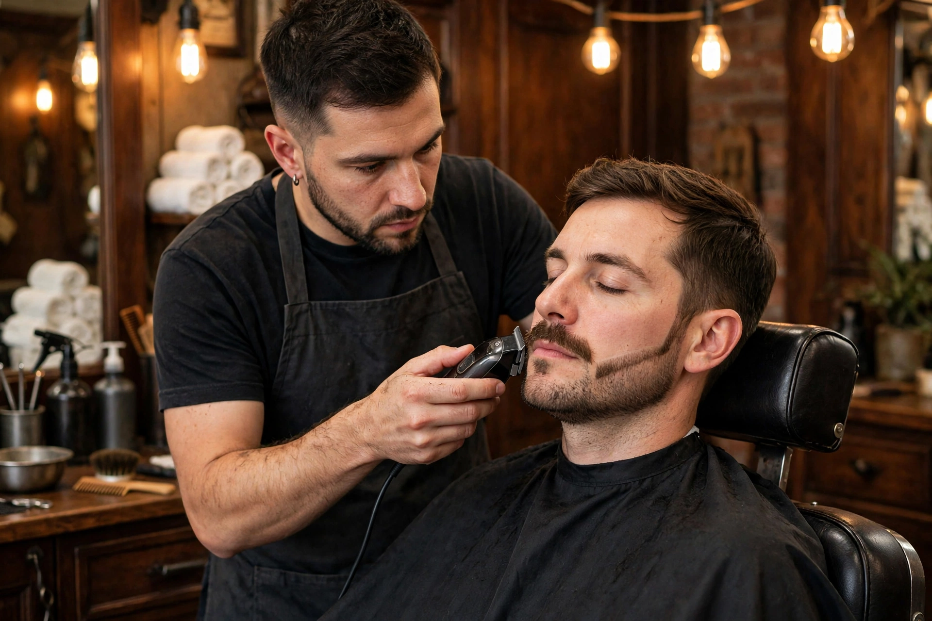 Beard sculpting and line-up
