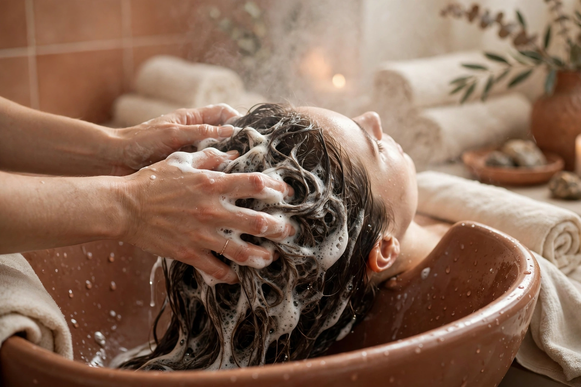 Relaxing hair ritual at Opal and Oak
