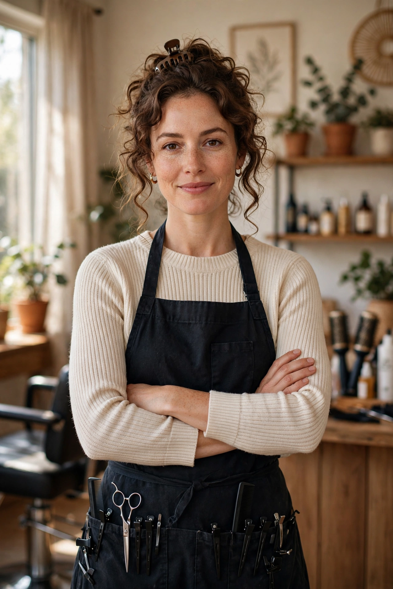 Fiona, founder of Thistle and Comb, in the Stockbridge salon