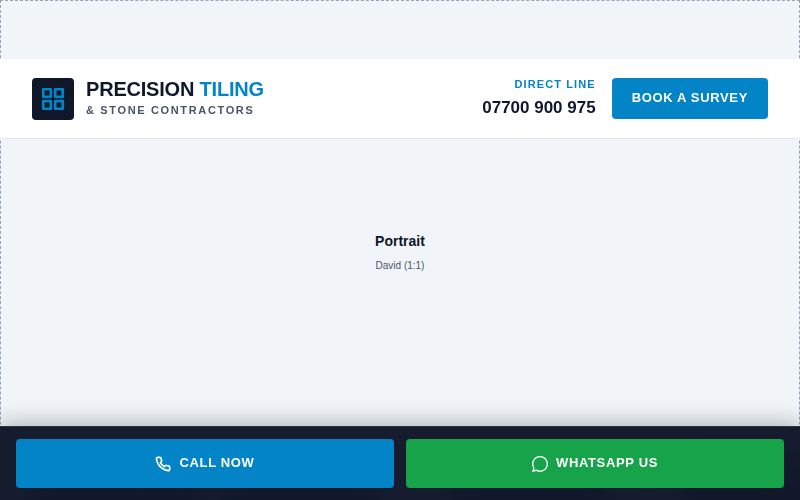 Precision Tiling & Stone template preview